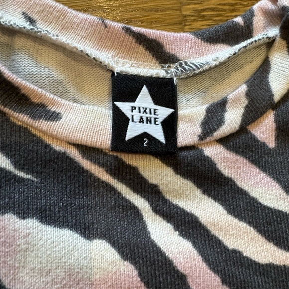 Pixielane super soft fuzzy pink Zebra Print Kids 2 piece lounge set 2T LIKE NEW - Picture 4 of 4